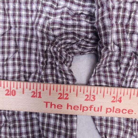 Trader Bay Tartan Flannel Long Sleeve Button Up Shirt Mens Size XL Maroon White - Picture 8 of 10